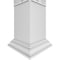 Ekena Millwork Craftsman Classic Square Non-Tapered Hampton Fretwork Column w/ Crown Capital & Crown Base CC1210ENHMPCRCR - alternate 3